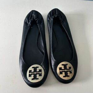 Tory Burch Minnie Travel Ballet Flats Black
